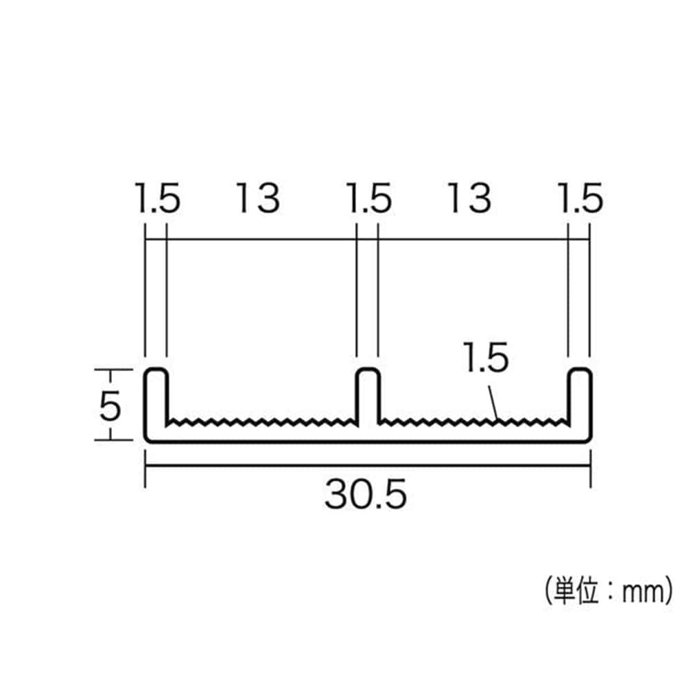 光（Hikari）　ＰＴＬ４０１２　下レールアイボリー　５×３０．５×９１５ｍｍ