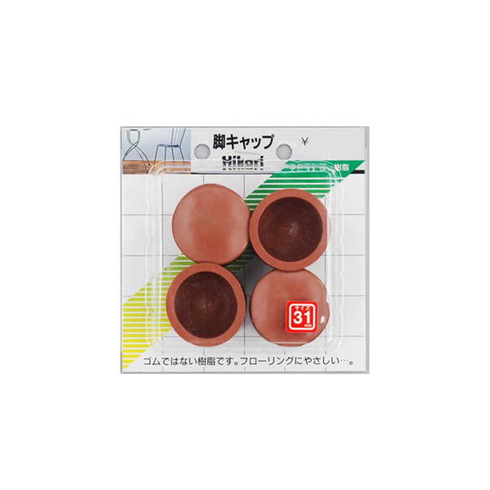 光（Hikari）Ｇ－０－３１３　脚キャップ茶丸　３１ｍｍ 31Φ　茶