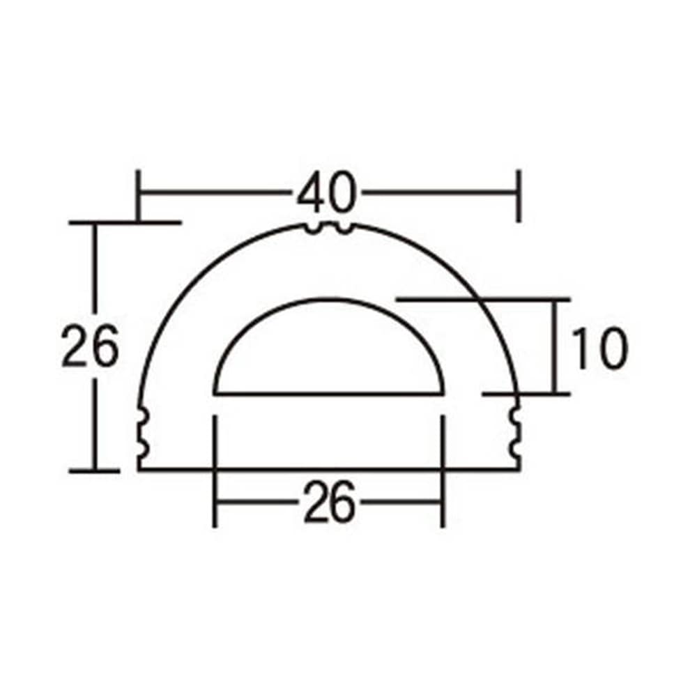 光（Hikari）　ＮＲＬＤ－３３０　Ｄ型ゴム　３３０ｍｍ 40Ｘ26Ｘ330mm