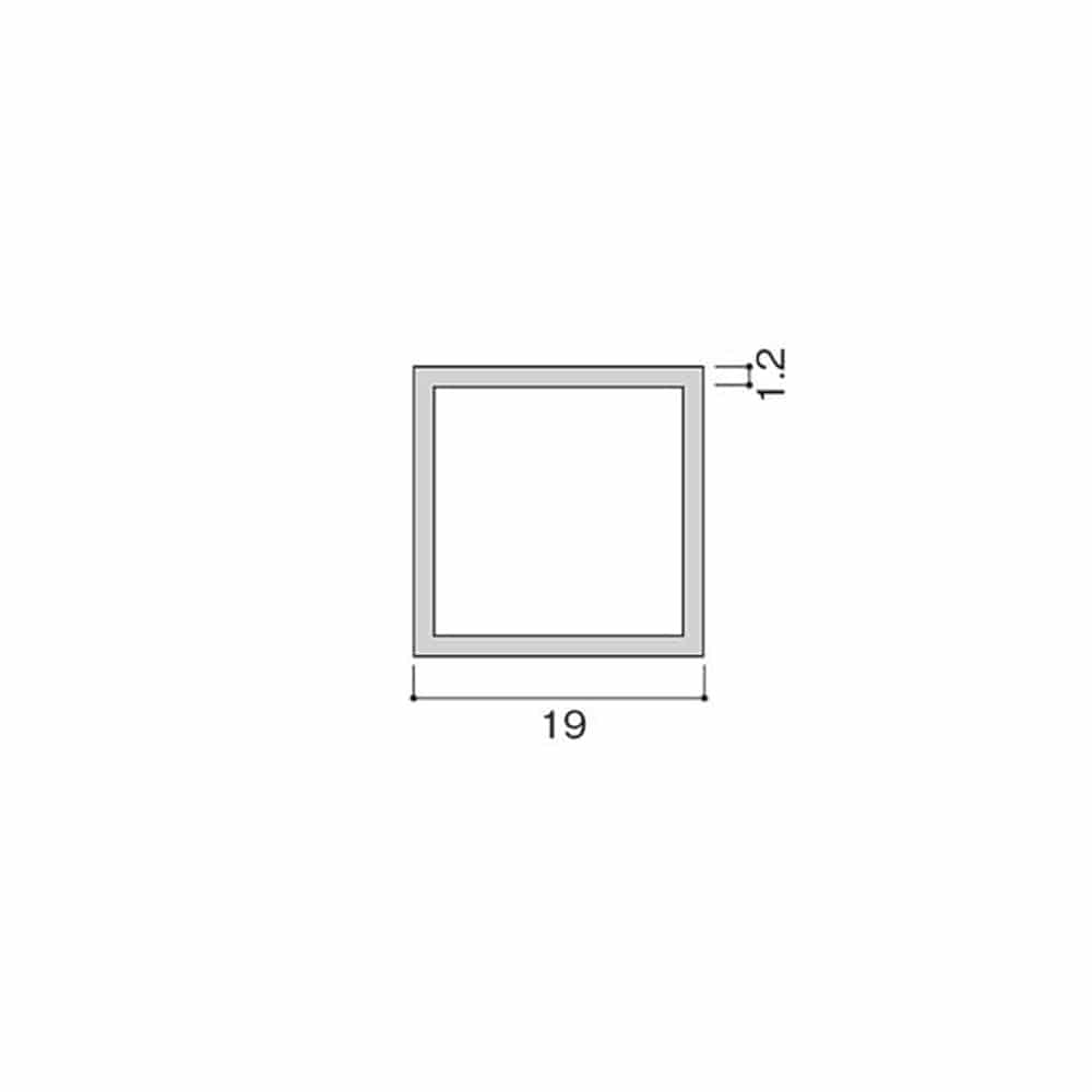 光（Hikari）　ＴＫ２００－１９　スチール角パイプ１９角 19角Ｘ2000mm