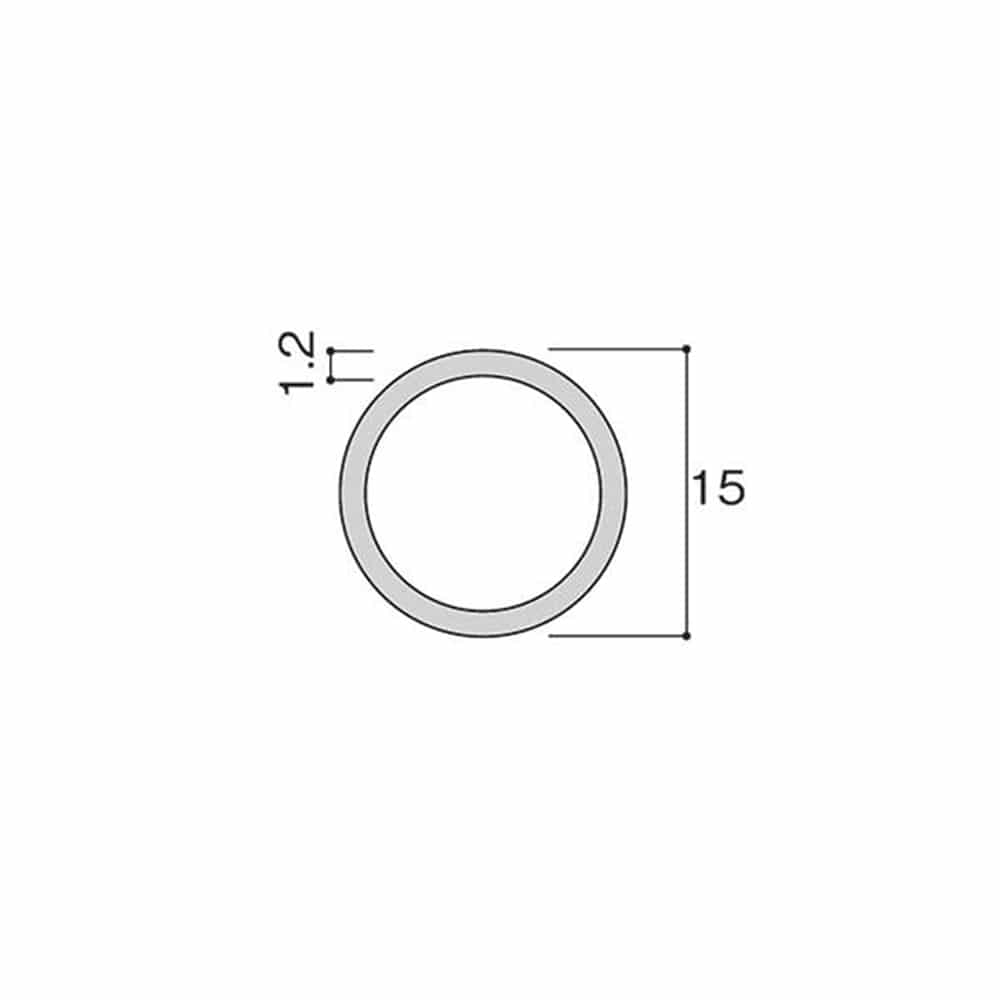 光（Hikari）　ＴＭ１００－１５　スチール丸パイプ１５丸 15.9ΦＸ1000mm