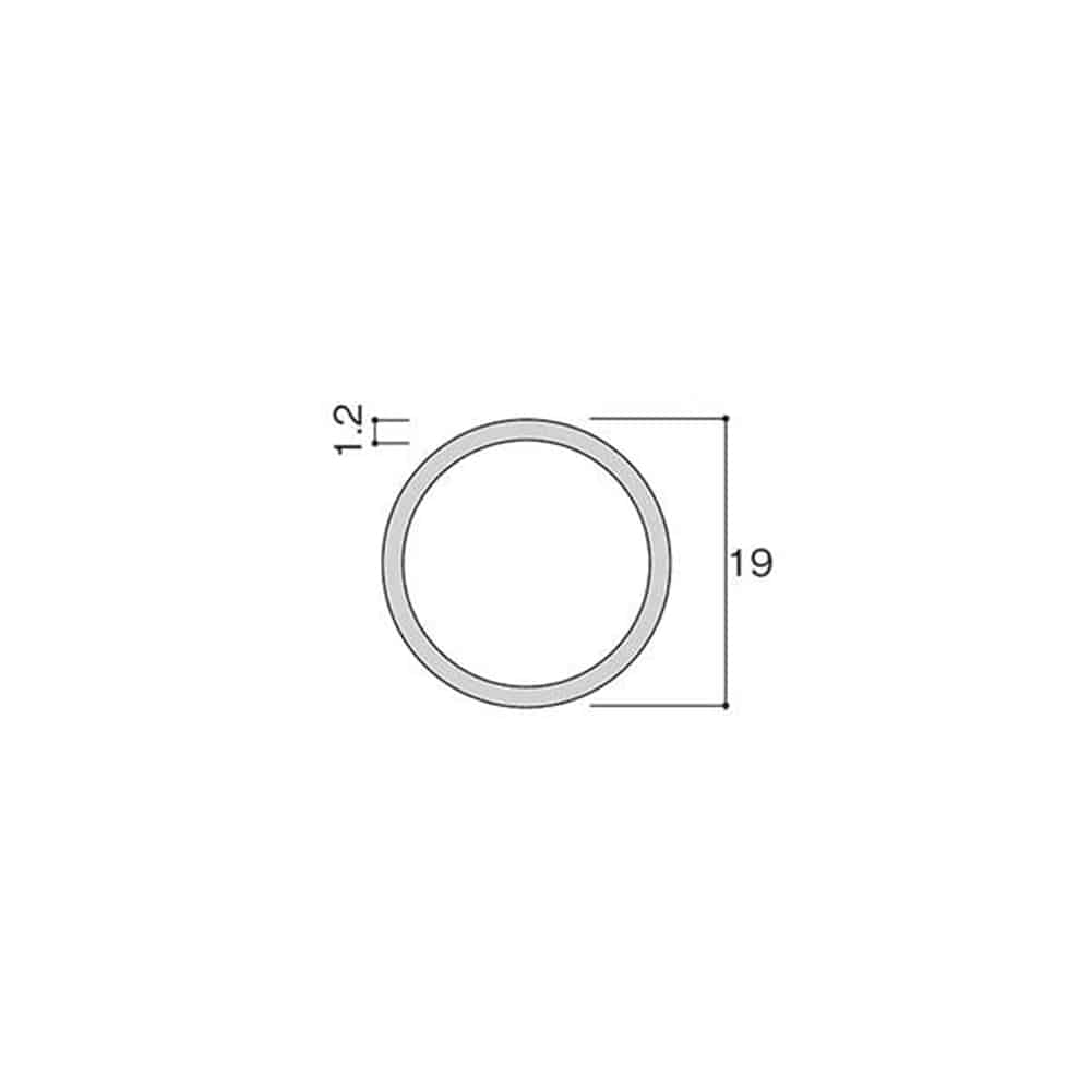 光（Hikari）　ＴＭ１００－１９　スチール丸パイプ１９丸 19.1ΦＸ1000mm