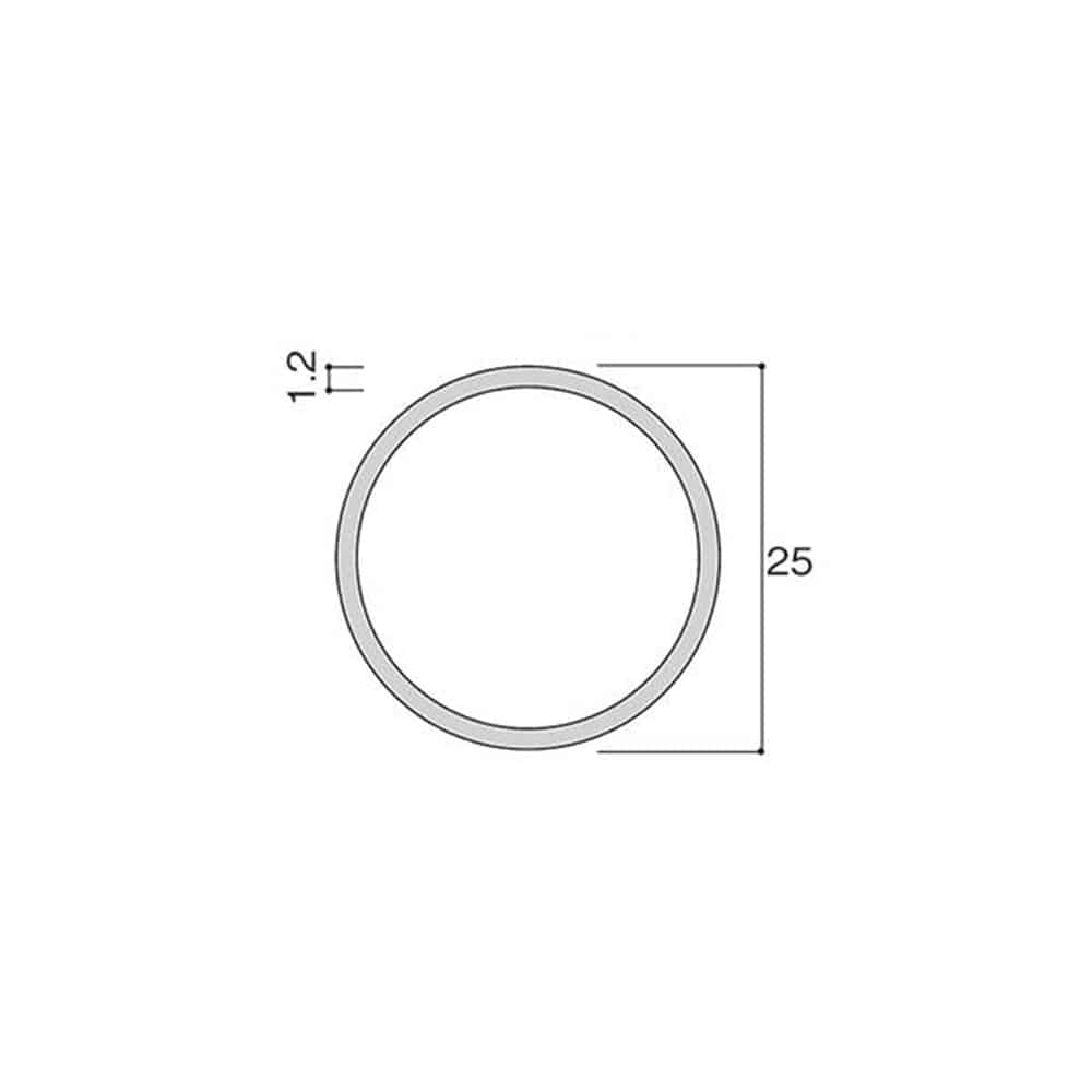 光（Hikari）　ＴＭ１００－２５鉄丸パイプ　２５×１０００ 25ΦＸ1000mm