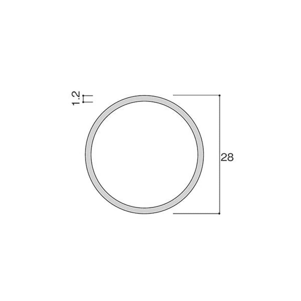 光（Hikari）　ＴＭ１００－２８鉄丸パイプ　２８×１０００ 28ΦＸ1000mm