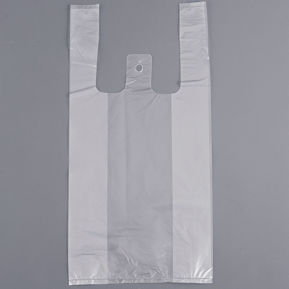 レジ袋　半透明　紐付き・エンボス付き　（１００枚入）　Ｎｏ８