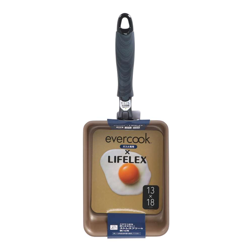 LIFELEX　エバークック　ガス火たまご焼き　１３×１８ｃｍ たまご焼き