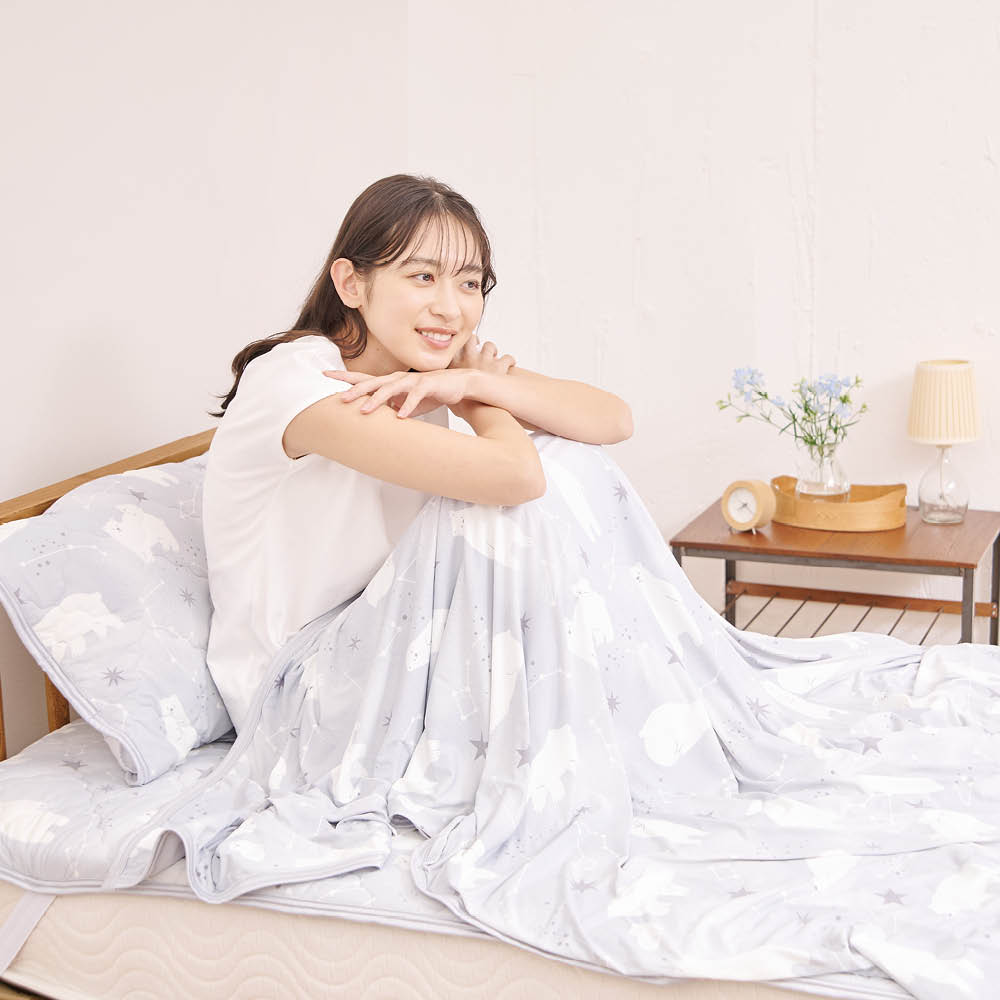 LIFELEX モッチやわ強冷感肌ふとん S クマGY3 クマGY3