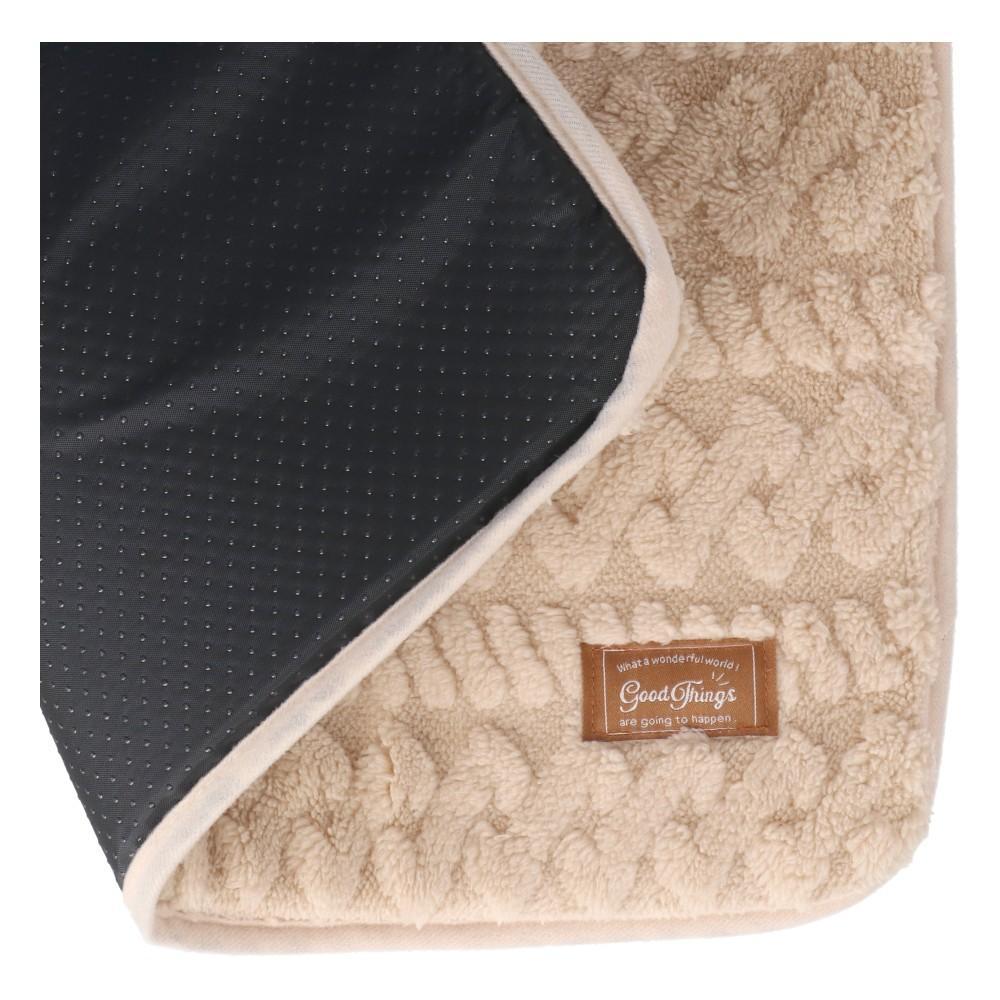 LIFELEX　ウレタンマットＬ　ケーブルニット　べージュ　ＱＲ１２－８２６２　２６ＡＷ Ｌ