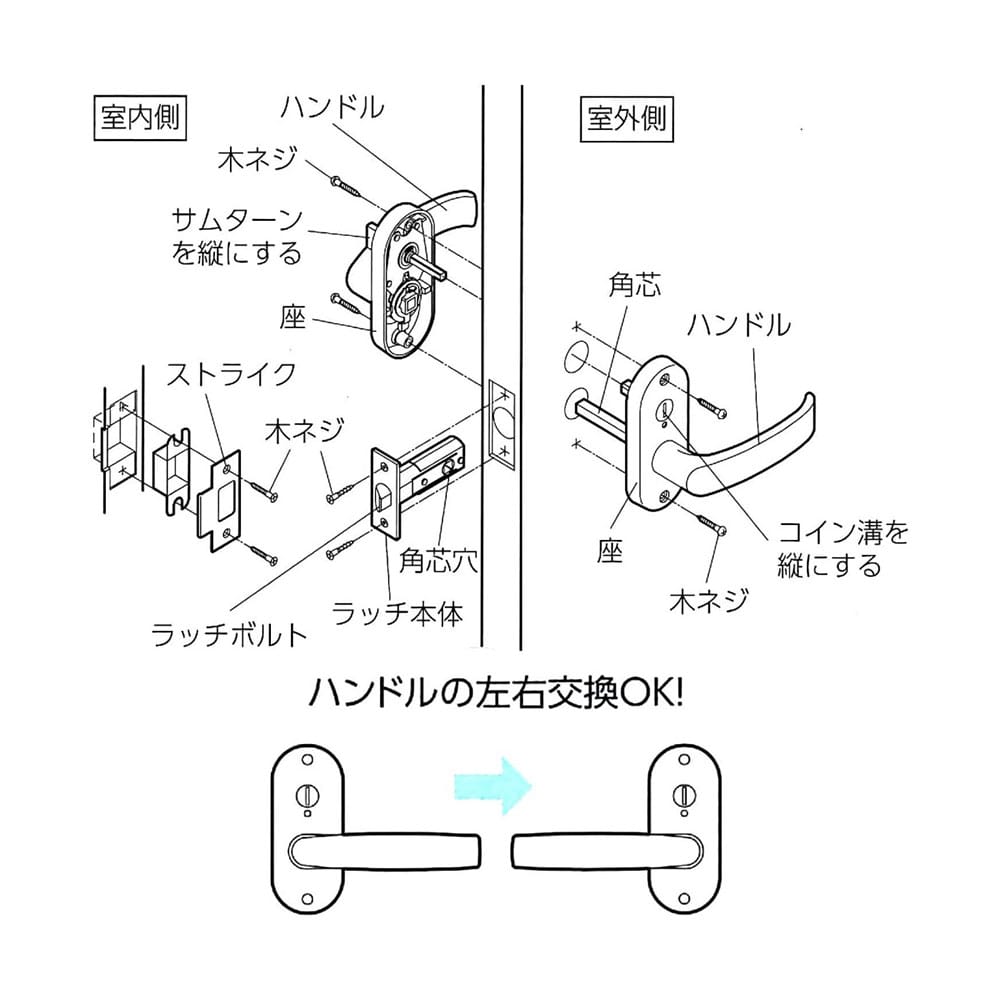 川口技研　Ｊレバー表示錠２４　ＤＪ－２４－４Ｋ－Ｂｒ