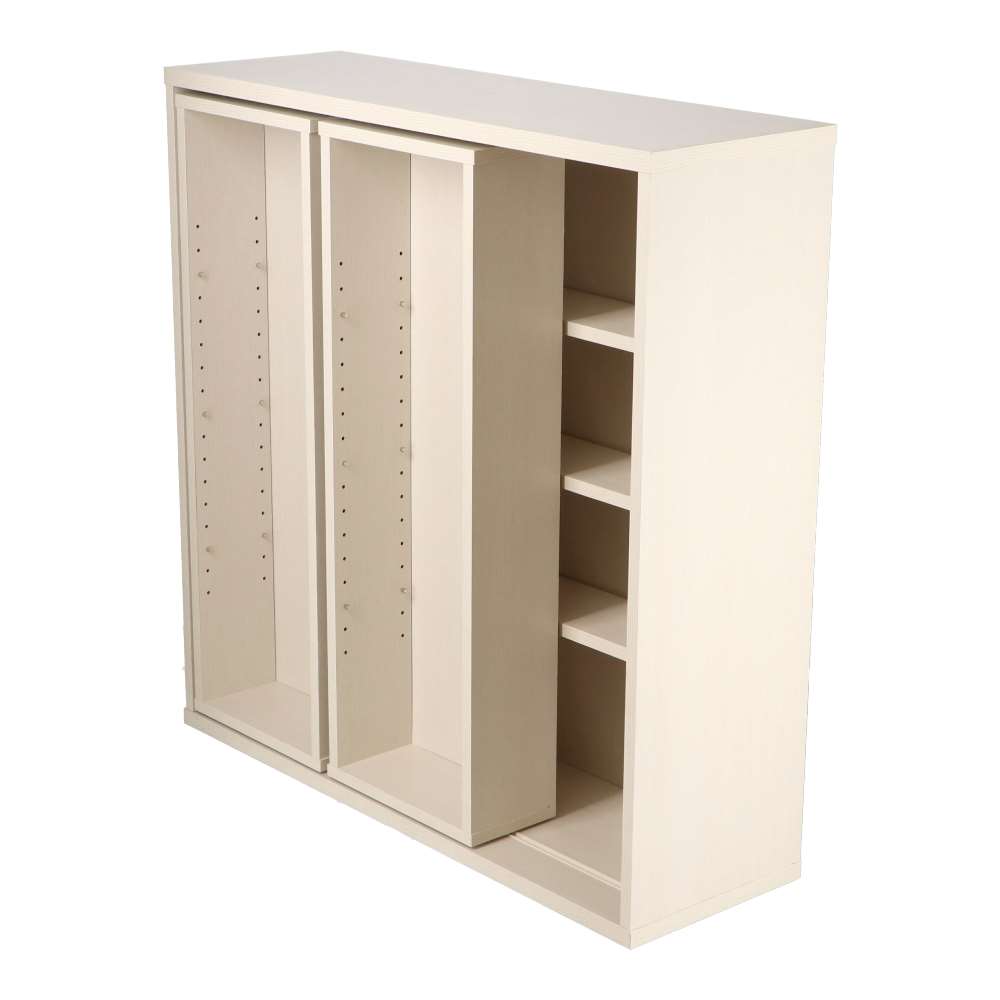 LIFELEX　スライド書棚９０　３０－９０　ホワイト ホワイト 90ｃｍ