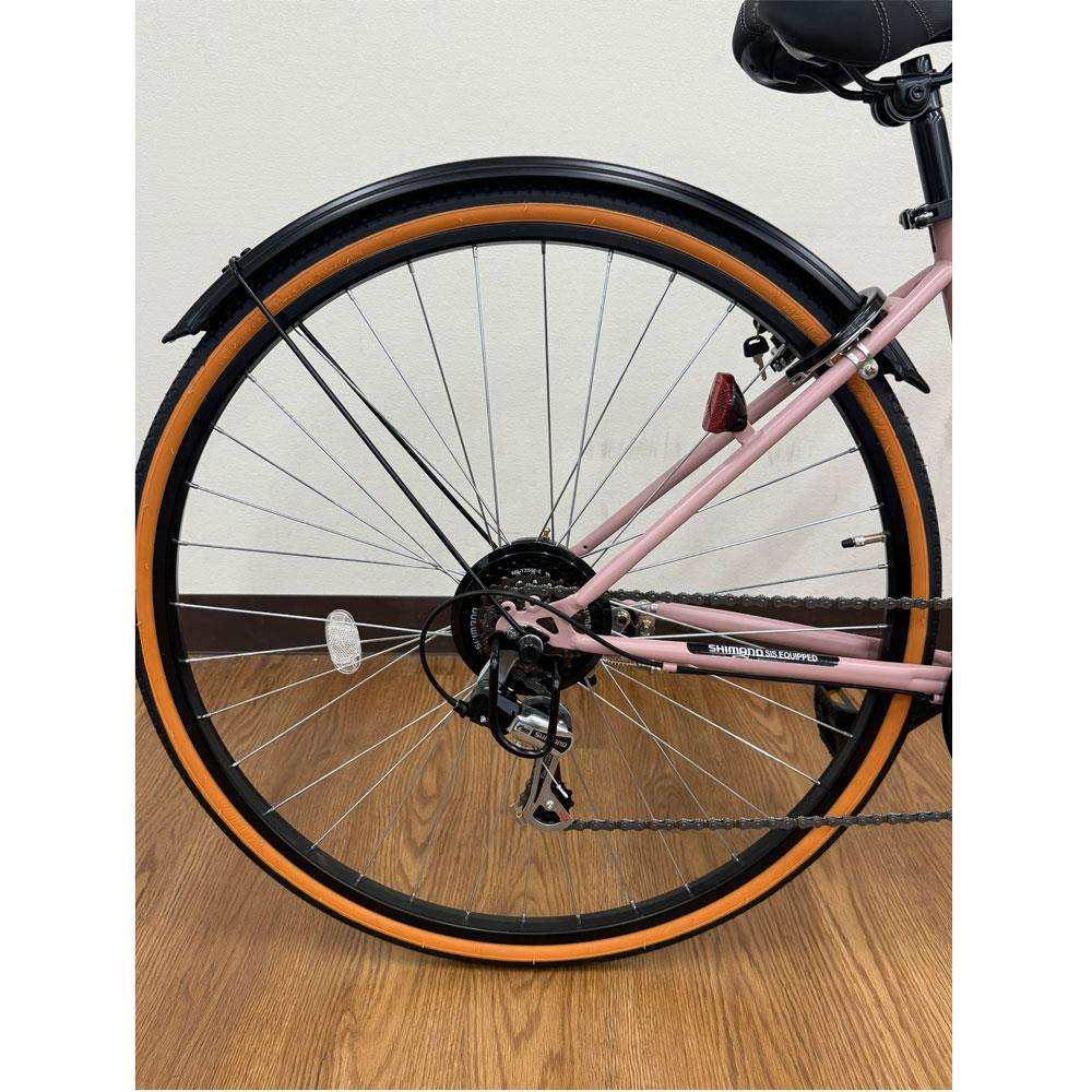 SOUTHERNPORT　【ネット注文限定品】２７型クロスバイク　外装６段　オートライト　ピンクベージュ