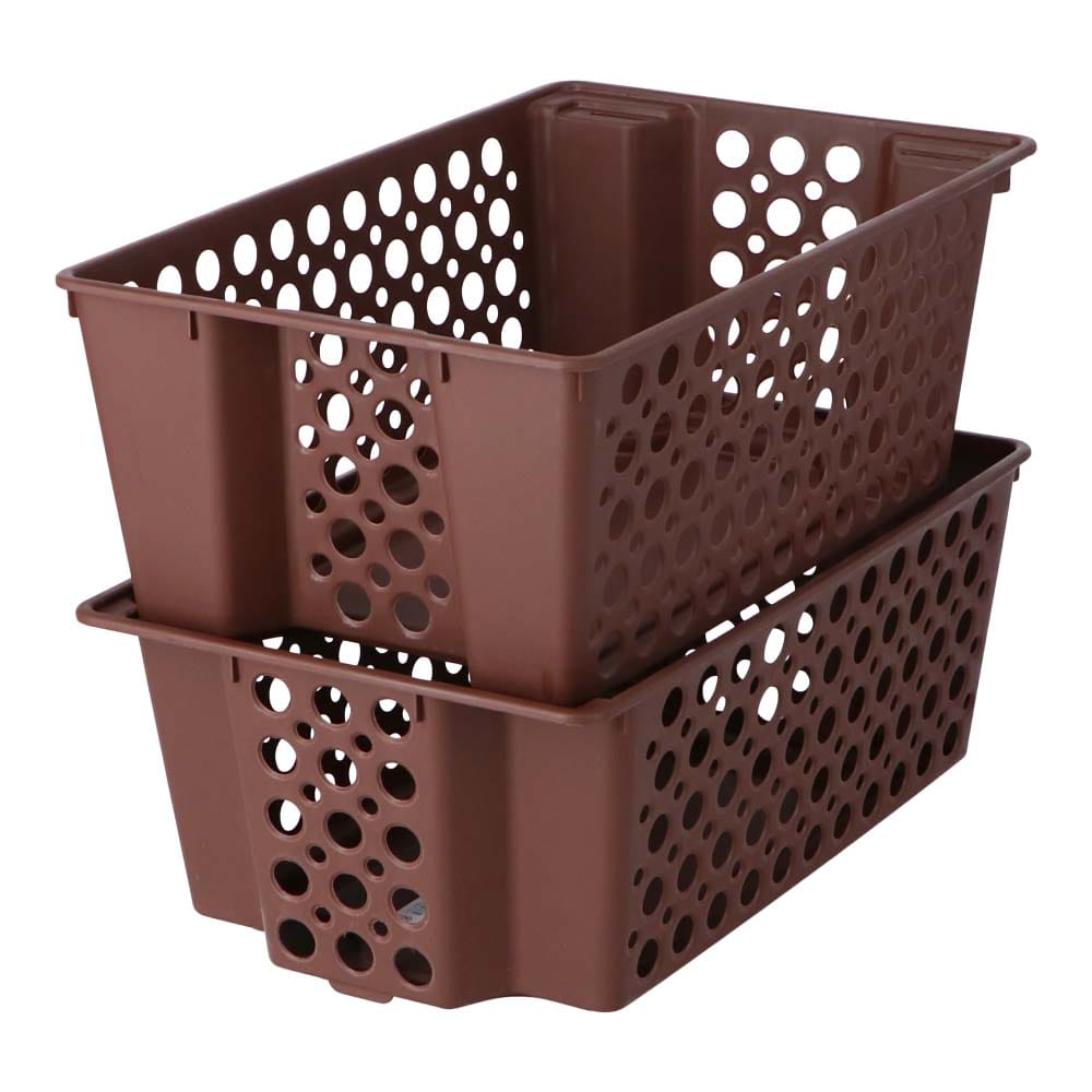 コーナン オリジナル LIFELEX スタッキング バスケット ブラウン: 生活用品・キッチン用品|ホームセンターコーナンの通販サイト