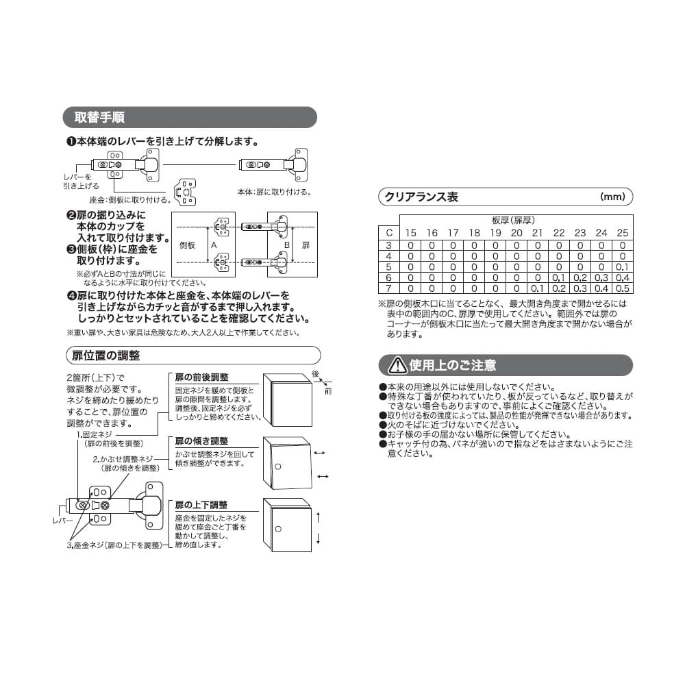 LIFELEX スライド丁番３５ｍｍ　全カブセ・ダンパー付・着脱式 全カブセ・ダンパー付・着脱式