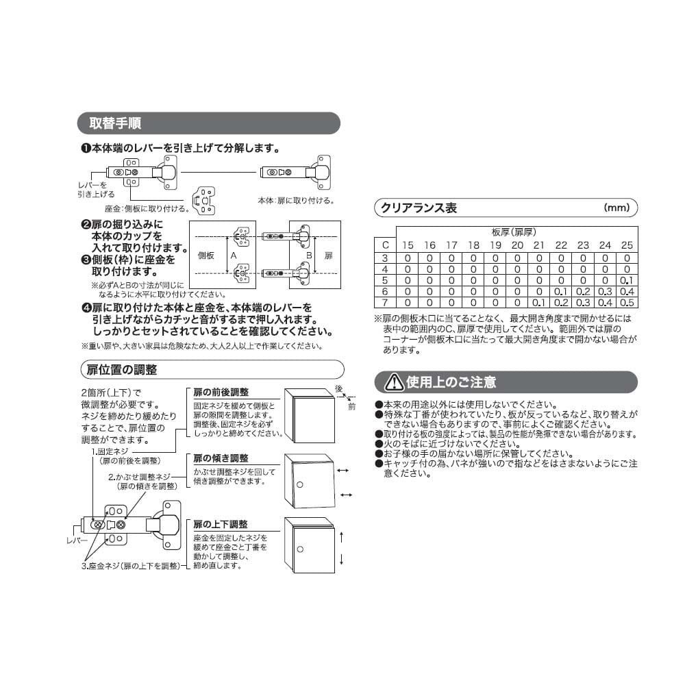 LIFELEX スライド丁番３５ｍｍ　半カブセ・ダンパー付・着脱式 半カブセ・ダンパー付・着脱式