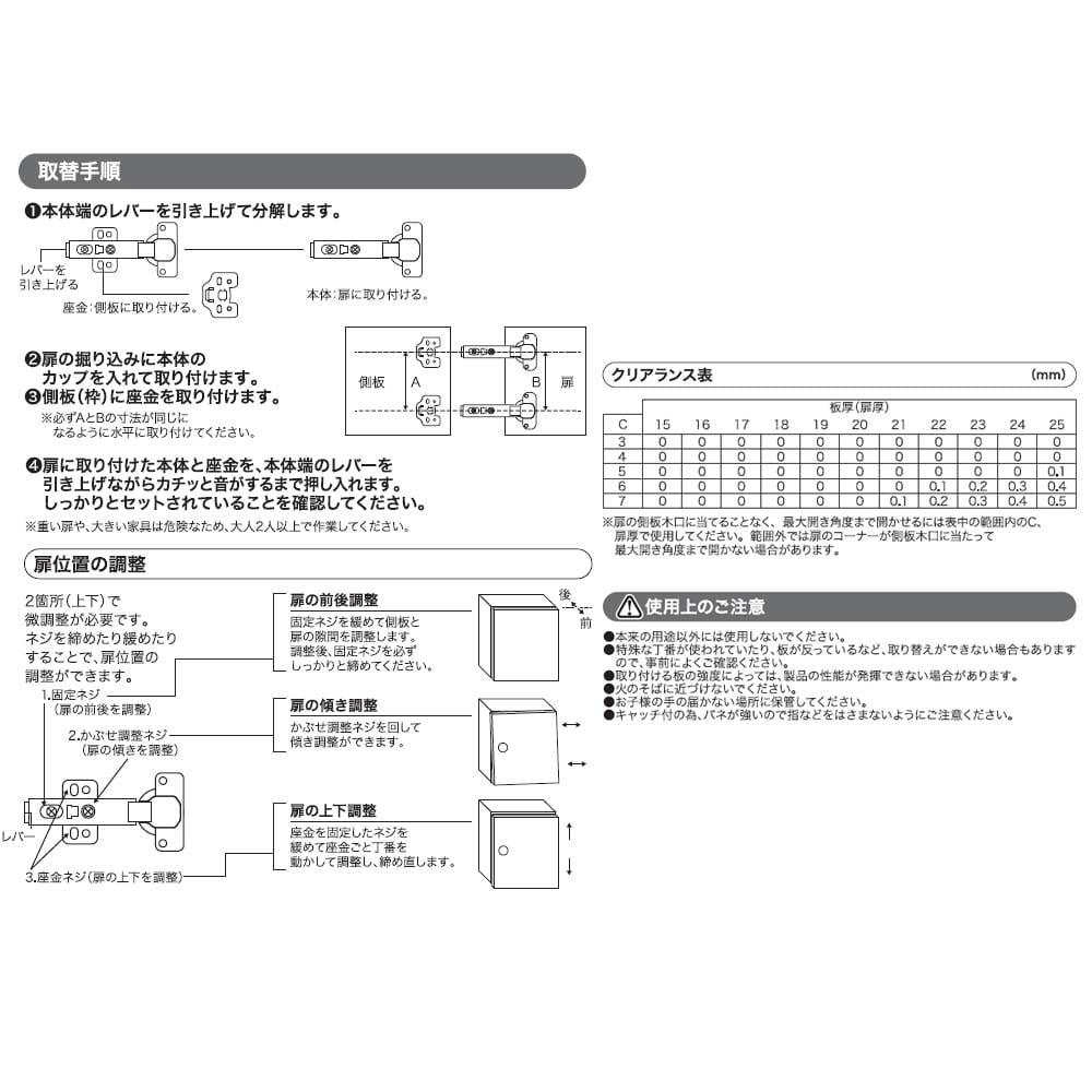 LIFELEX スライド丁番３５ｍｍ　全カブセ・ダンパー付・着脱式２Ｐ 全カブセ・ダンパー付・着脱式２Ｐ