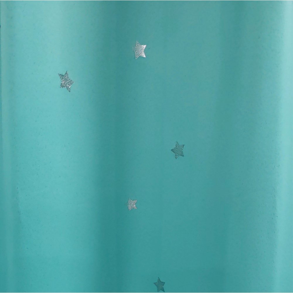 LIFELEX　遮光遮熱保温カーテン　スター　１００×１３５ｃｍ　ターコイズブルー 幅100×丈135ｃｍ