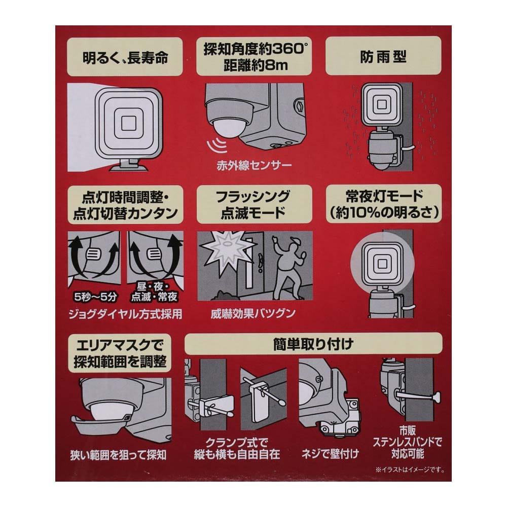 コーナン オリジナル LIFELEX １２Ｗコンセント式センサーライト１灯タイプ ＬＳＬ１０－１６７０ ＡＣ(１灯タイプ): 家電・照明|ホームセンター コーナンの通販サイト