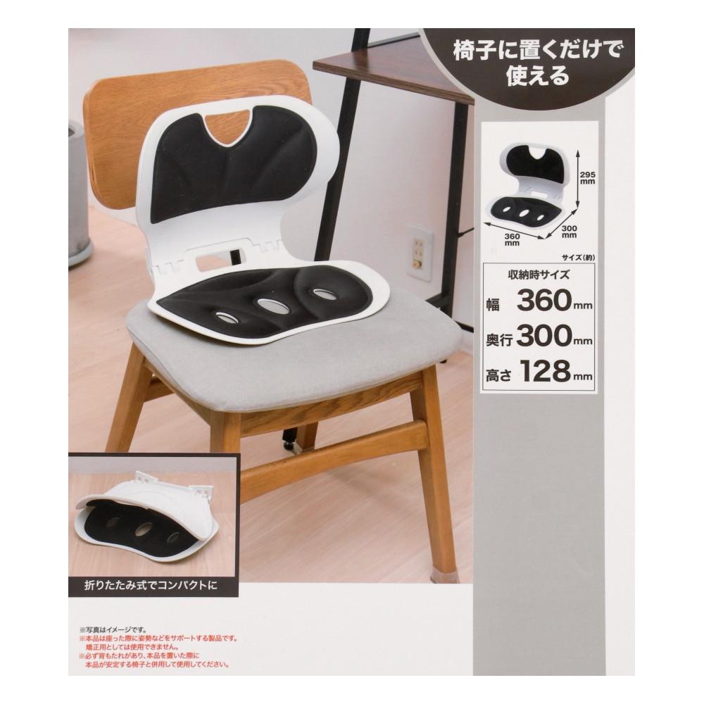 LIFELEX　腰ラクチェアシート　ＷＨ／ＢＫ