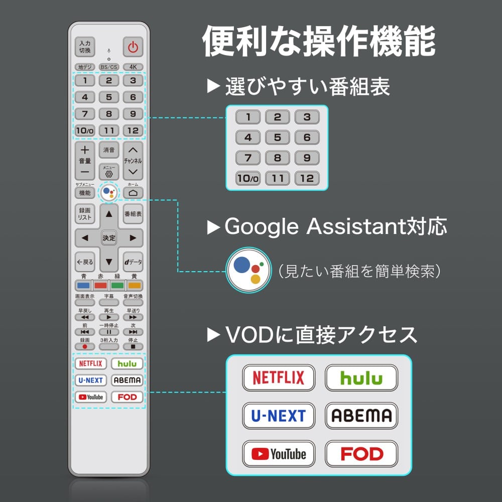 【アウトレット】【取付工事(配送設置)･家電リサイクル対象品】４Ｋチューナー内蔵　ＱＬＥＤ　スマートテレビ　５５型　５５Ｃ６３５ 取付工事(配送設置)･家電リサイクル希望