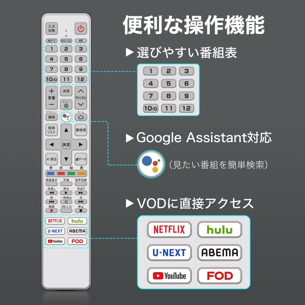 ４Ｋチューナー内蔵　ＱＬＥＤ　スマートテレビ　４３型　４３Ｃ６３５ 通常配送のみ