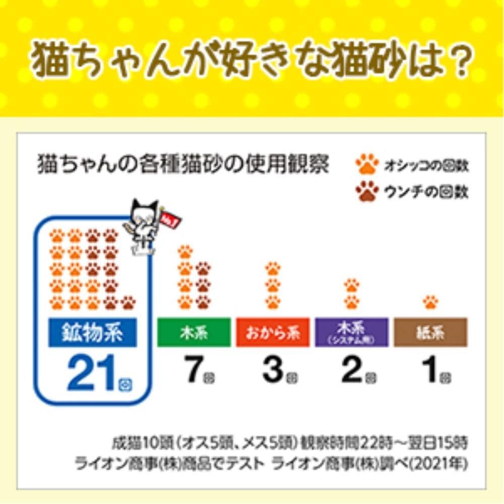 ライオン商事　ニオイをとる砂　７歳以上用　鉱物タイプ　５Ｌ