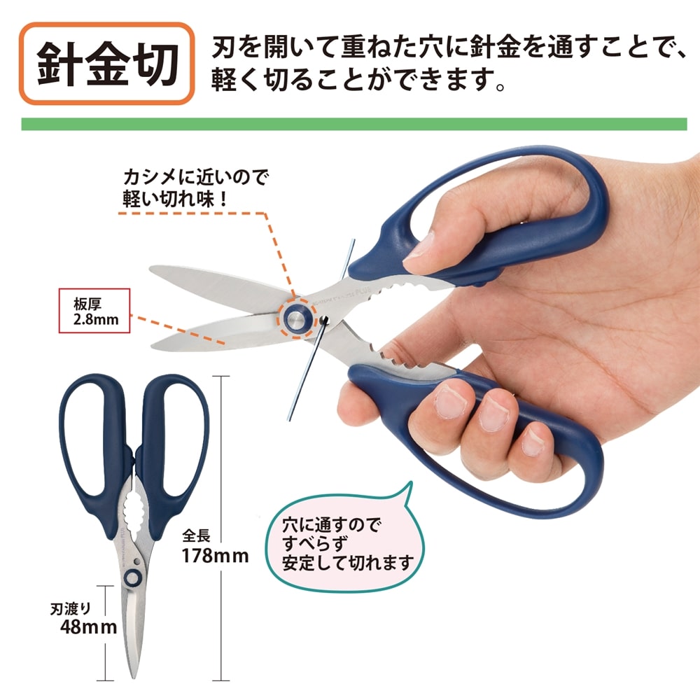 PLUS(プラス) 　フィットカットカーブ万能タイプ　ネイビー