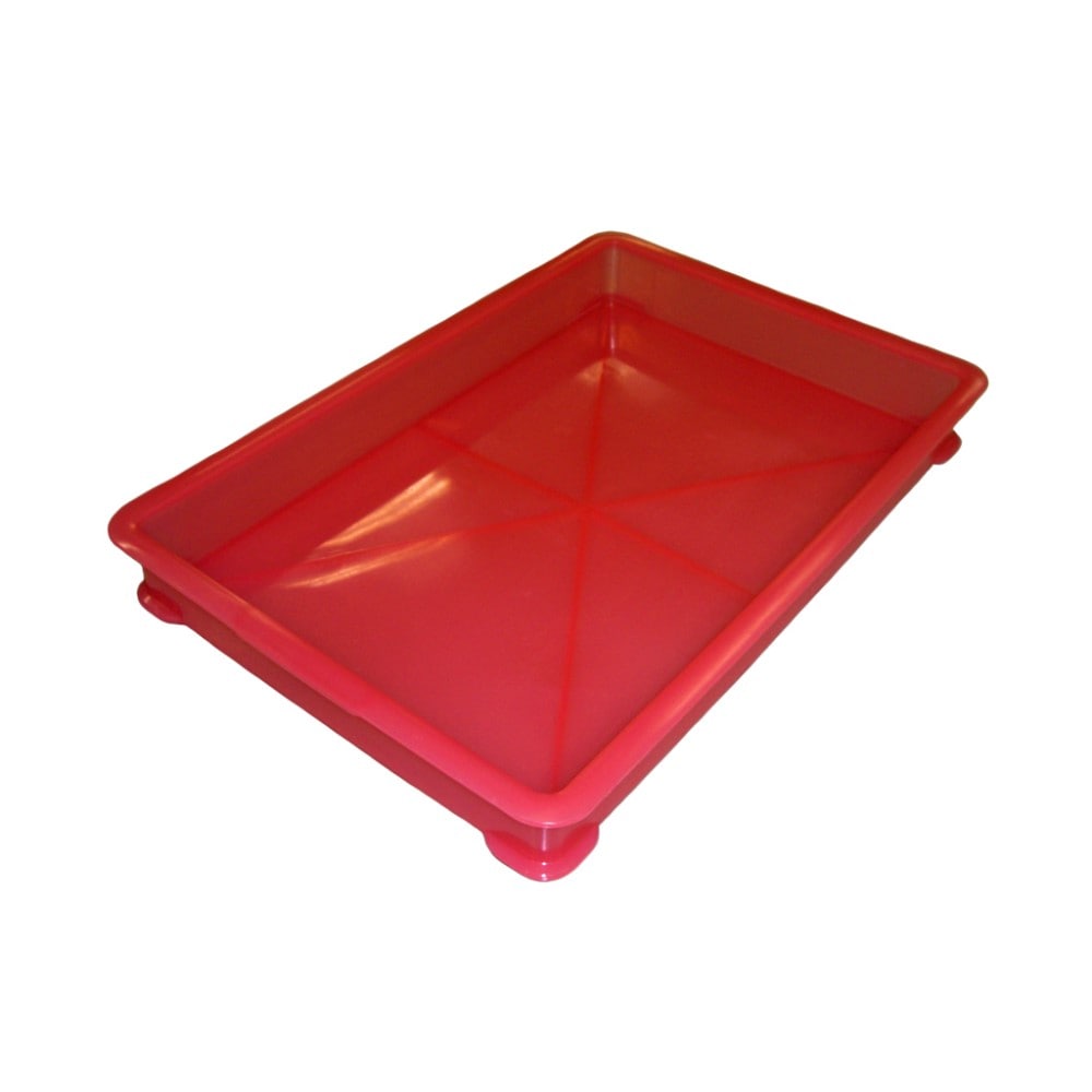 ＥＢＭ　ＰＰ半透明カラー番重　Ｂ型　小　レッド（サンコー製） Ｂ型　小　レッド