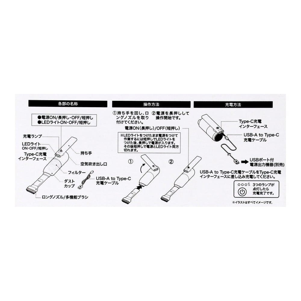 PortTech　充電式ハンディクリーナー　ＫＨＮ－Ｓ３０３Ａ