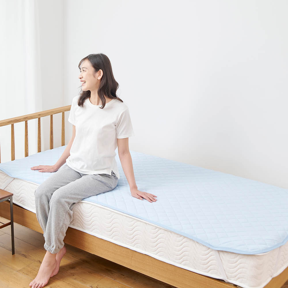 LIFELEX 冷感敷パッドシングル ブルー 敷パッド シングル