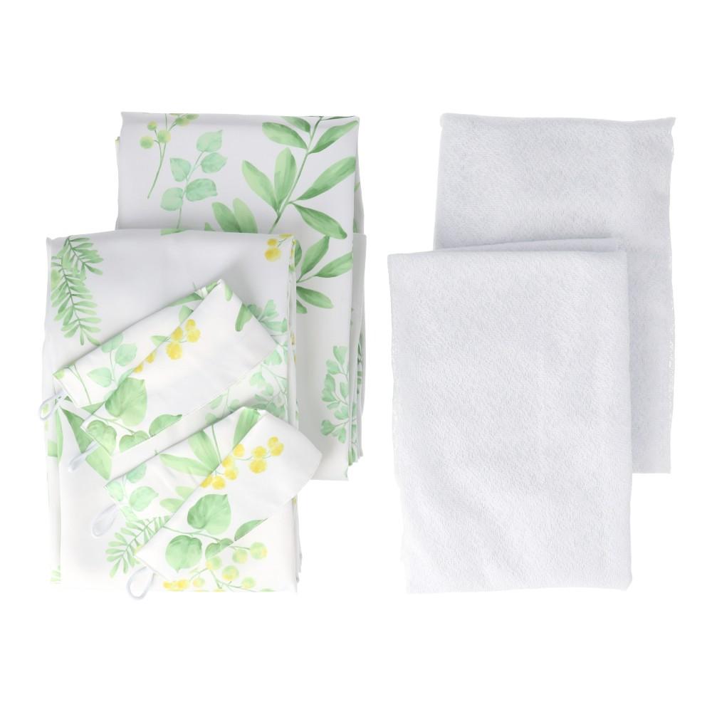 LIFELEX デザイン4枚組カーテン ミモザ 約幅100×丈178cm レース丈約176cm ホワイト 丈176cm