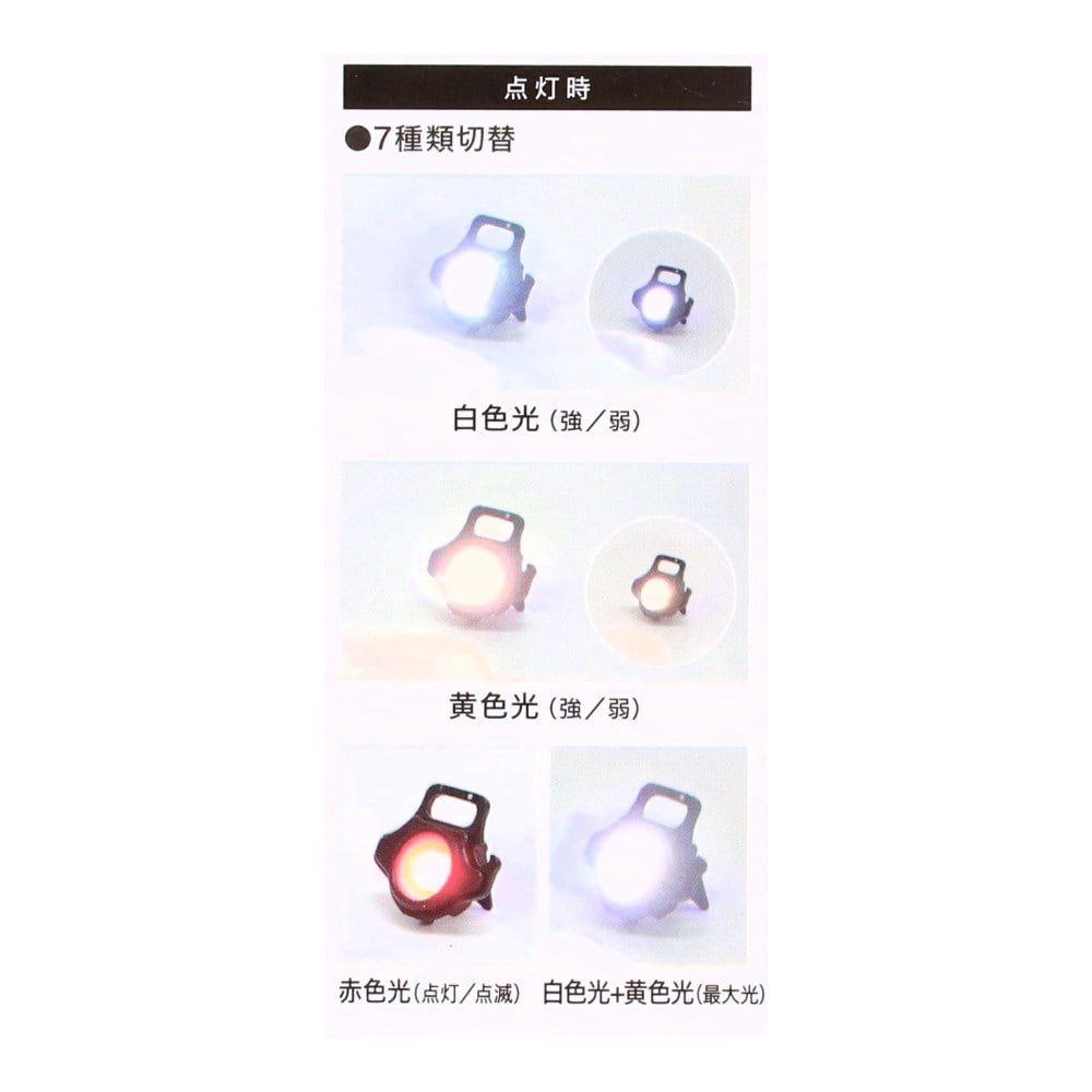 PortTech　ＵＳＢ充電ミニマルチＬＥＤライト　ＫＣ５２４　ブラック