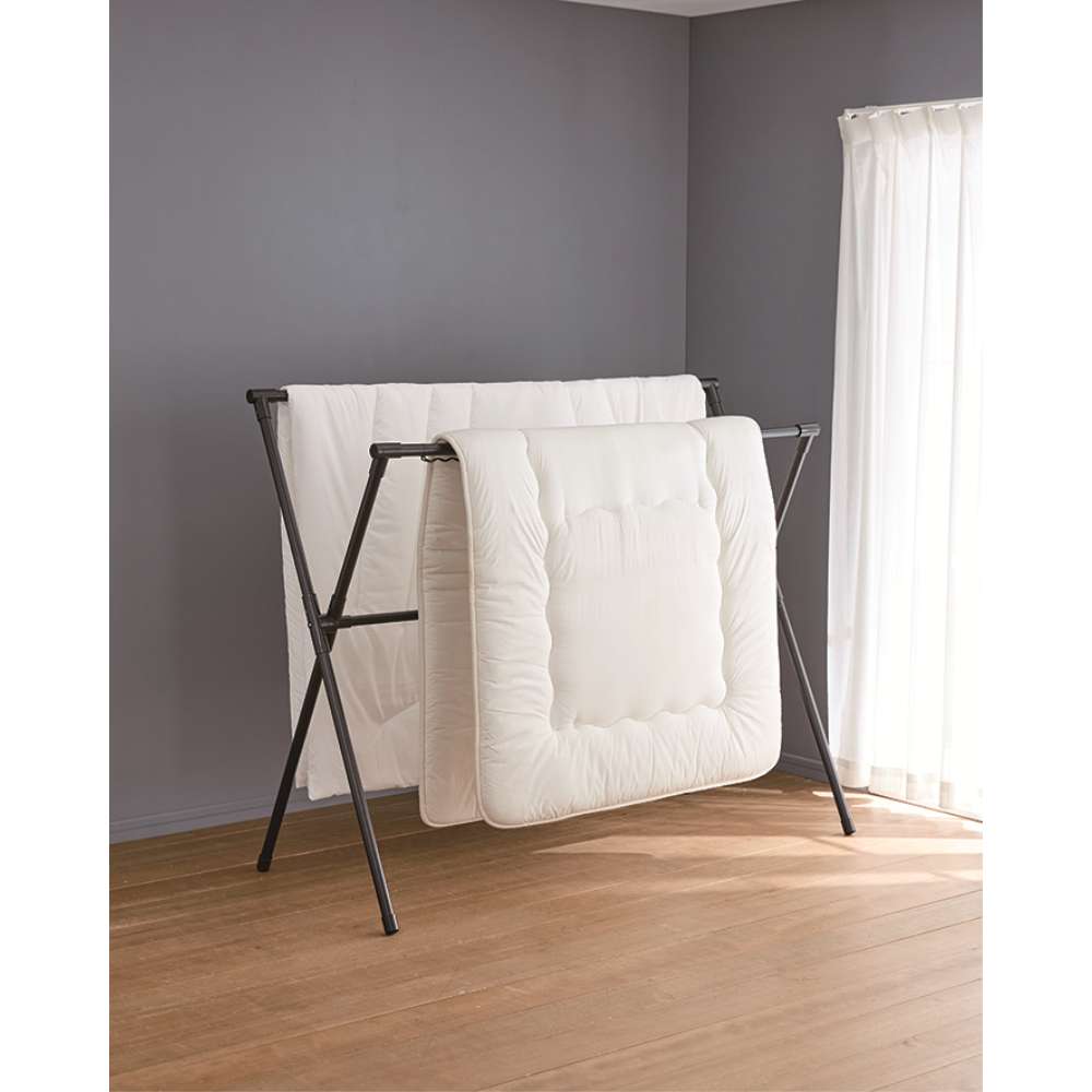 LIFELEX　伸縮室内Ｘ型物干しブラック　ＷＥＨ２１－００２４ ブラック