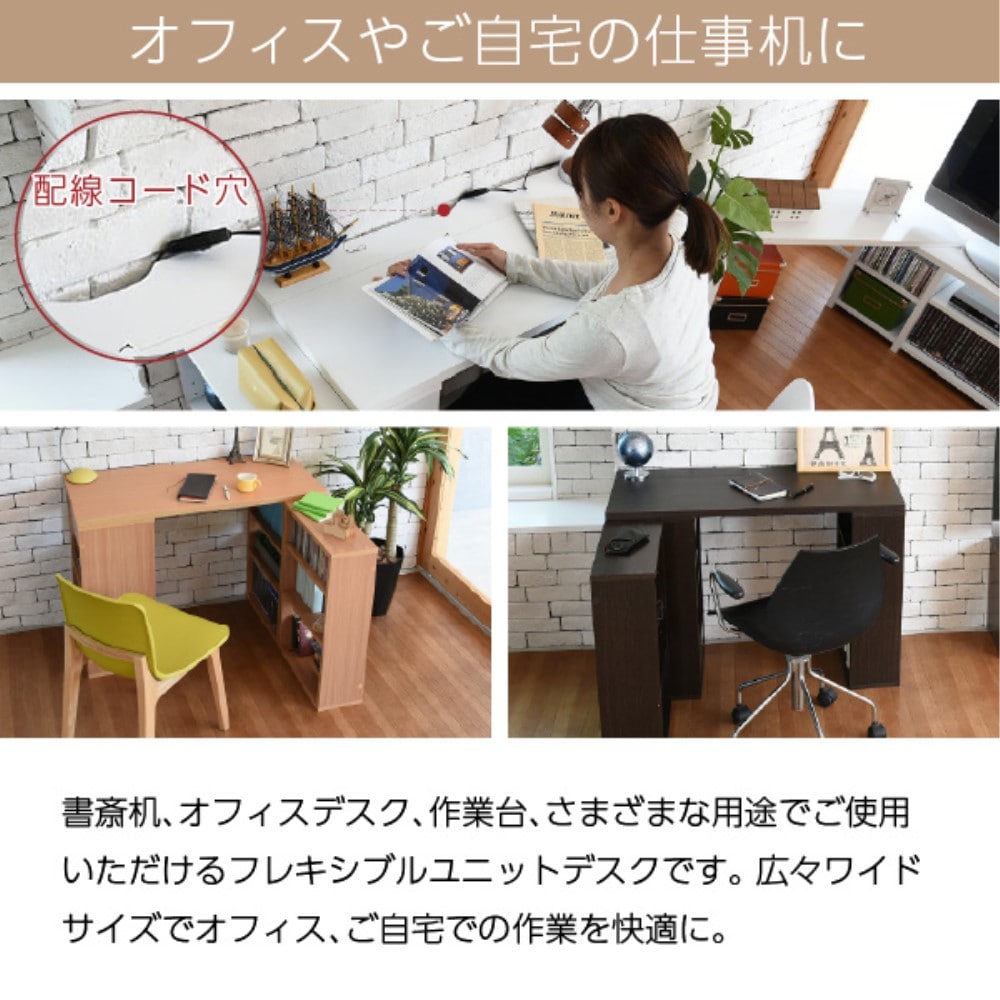 ジェイケイプラン　デスク　組み換え　ユニットデスク　ホワイト　ＳＧＴ－０１２４－ＷＨ ホワイト