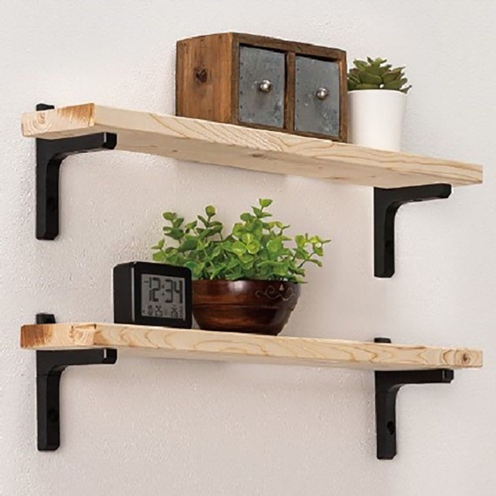 ベスト マジカルピンでつける棚受け 1×4 ブラック 1×4ブラック