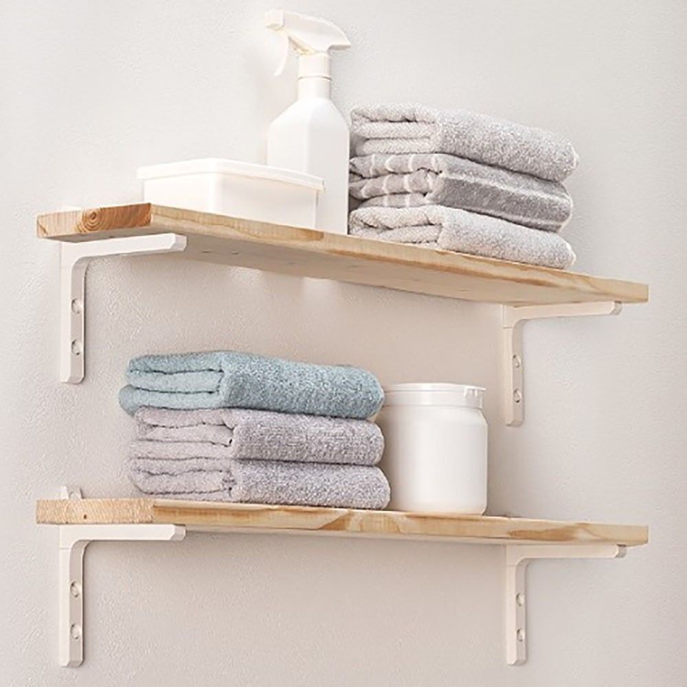 ベスト マジカルピンでつける棚受け 1×6 ホワイト 1×6ホワイト