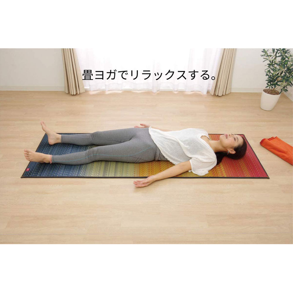 イケヒコ 日本製 国産 い草 ヨガマット ジョイレッド 約60ｘ180cm ジョイレッド