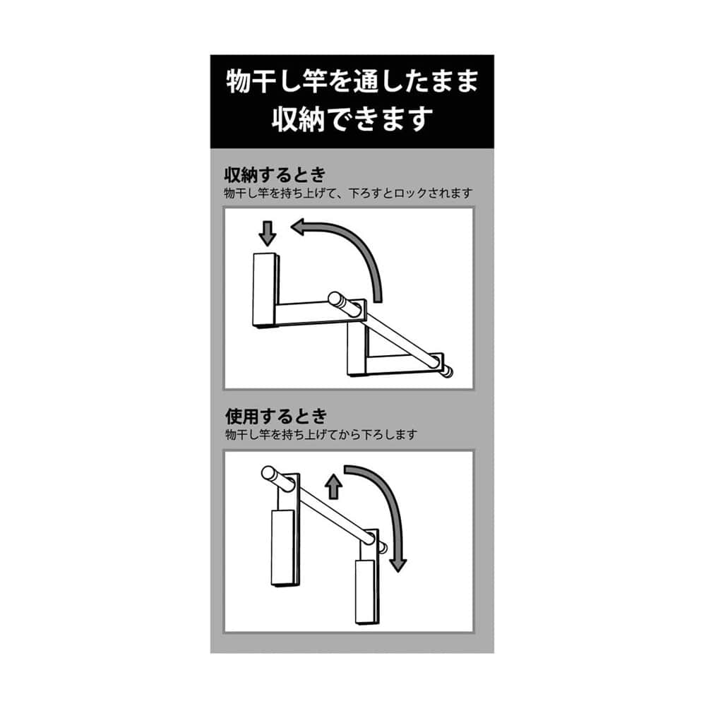 川喜金物　石膏ボード壁用室内物干し　SOWAルームハンガーブラケットSN(1本タイプ)　RHB-SN 1本タイプ