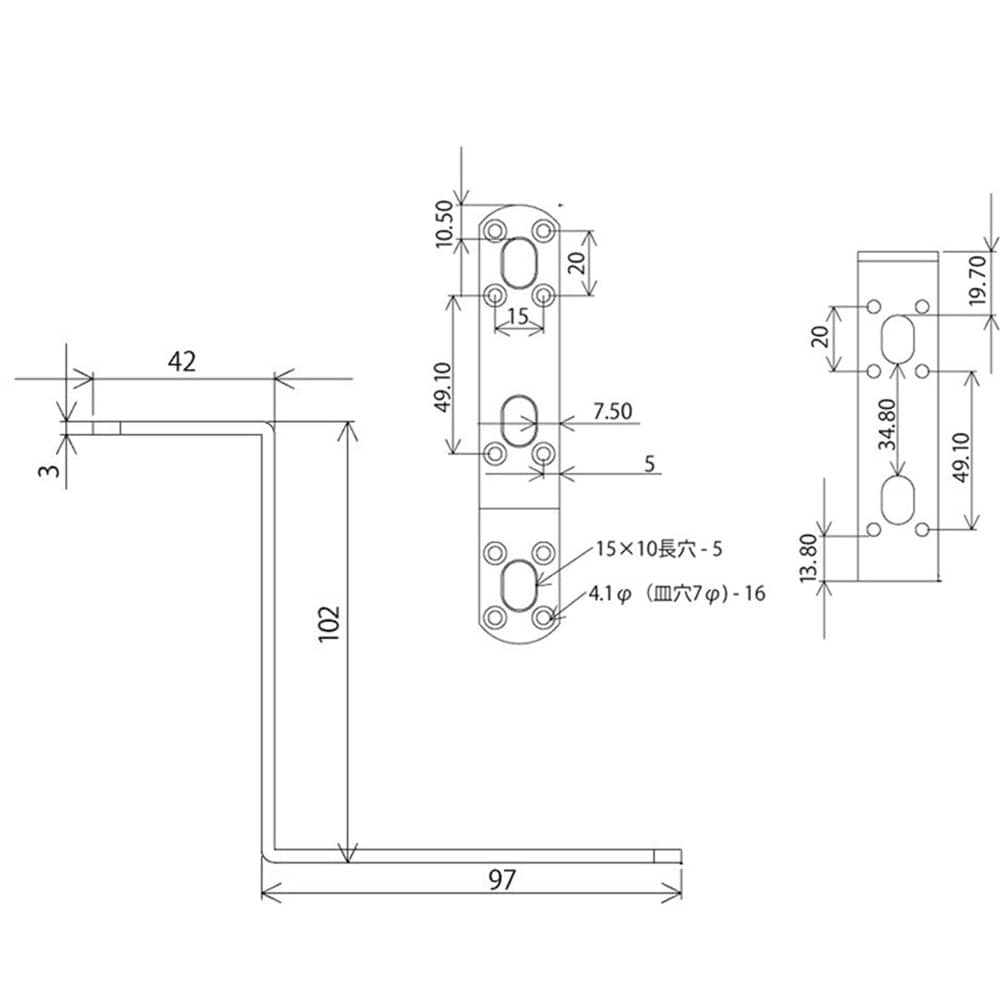 和気産業　補助金具　ＮＯ１８　ＢＳ－６１８　　クローム