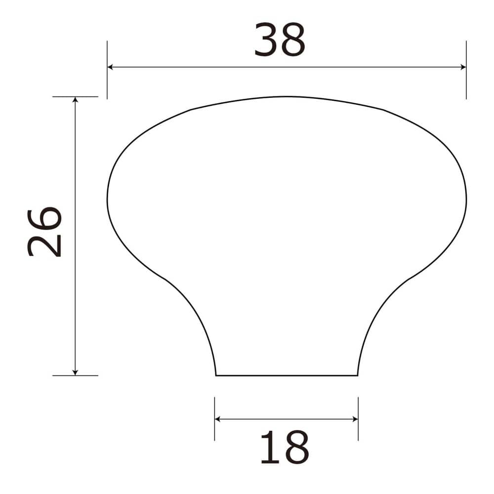 和気産業　セラミックつまみ　白　ＴＷ－２１６　３８ＭＭ