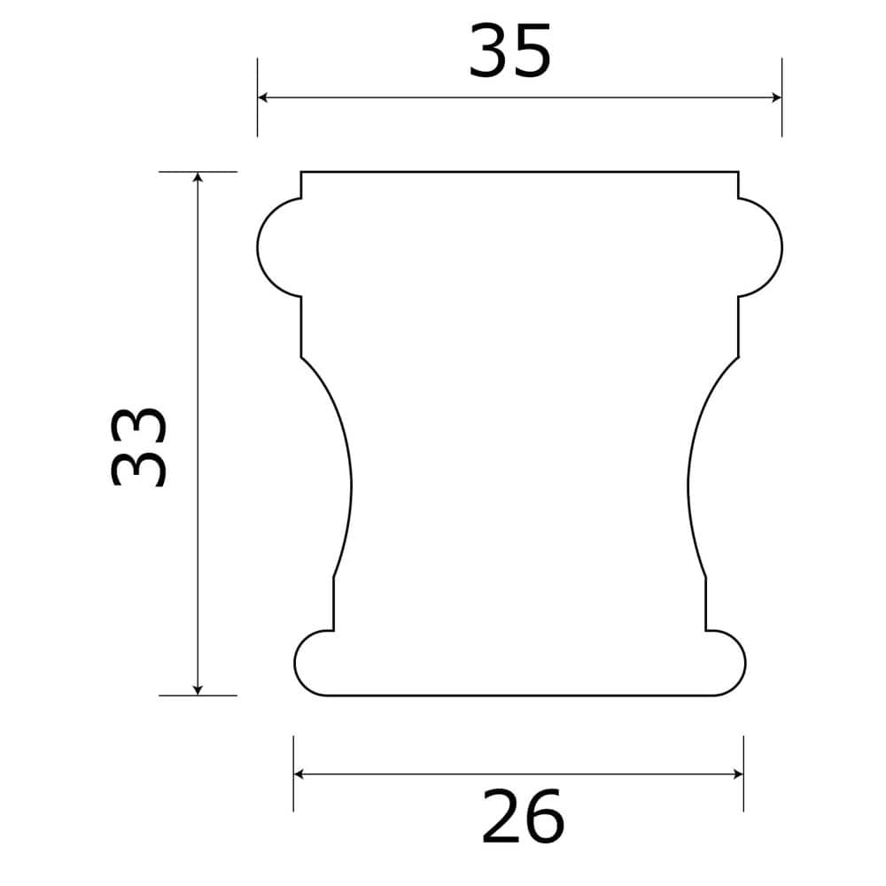 和気産業　木製つまみ　パイン　ＴＷ－３２６　３５ＭＭ