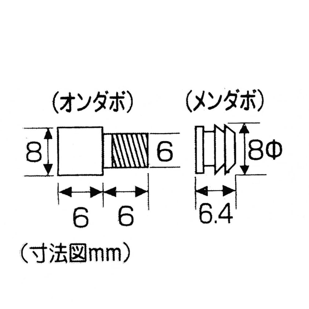 和気産業　ケルダボクローム　ＭＬ５１０　８Φ穴用Ｘ８　Ｍ６　４セット