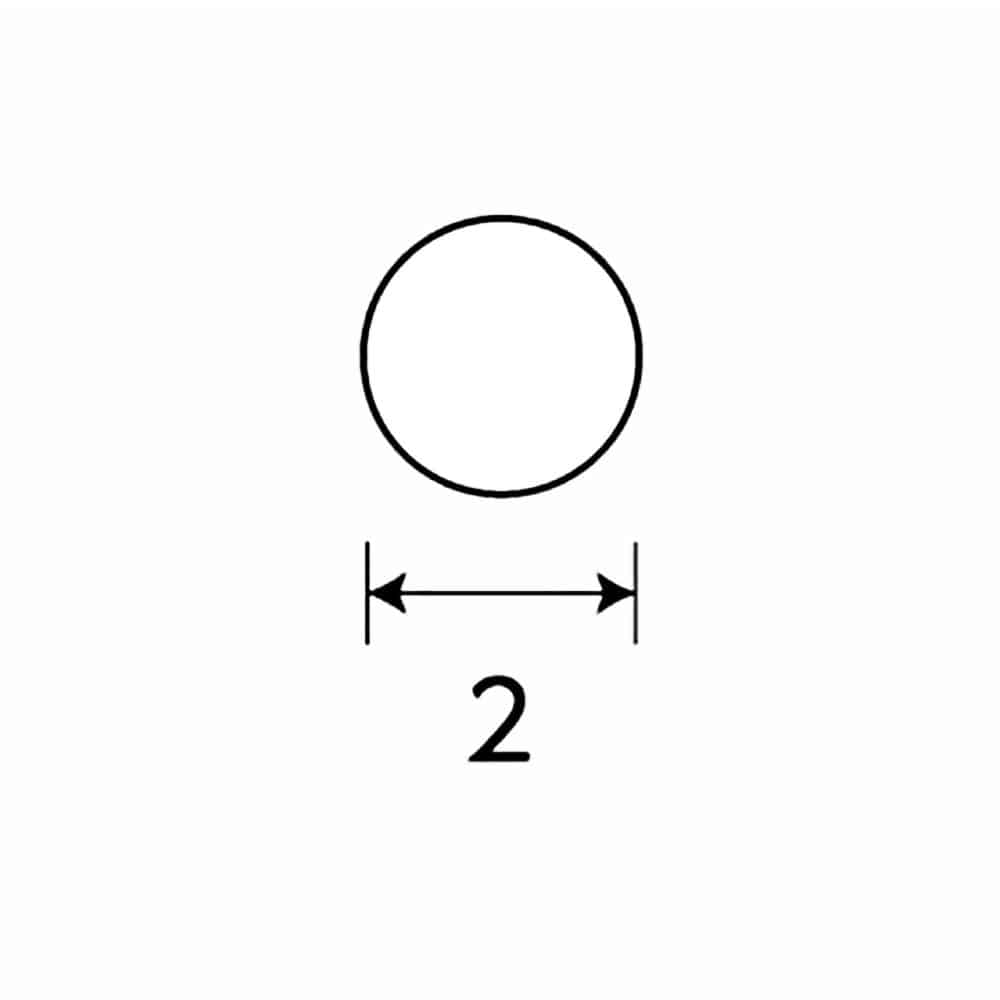 光モール　真鍮丸棒　２　ＮＯ．１３７６　３００ｍｍ