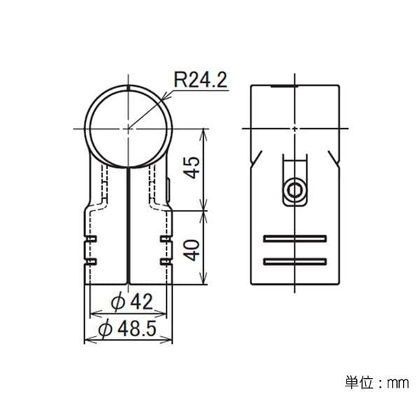 矢崎化工　イレクター　４２φメタルジョイント　ＬＪ－１Ａ