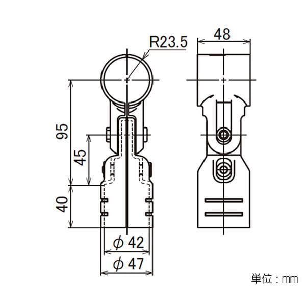 矢崎化工　イレクター　４２φメタルジョイント　ＬＪ－７Ａ