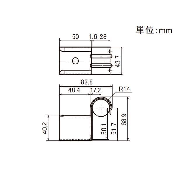 矢崎化工　イレクター　プラコン受け金具　４１ＥＦ－２０４１ＤＷ　ＣＲ プラコン受け金具 41EF-2041DW