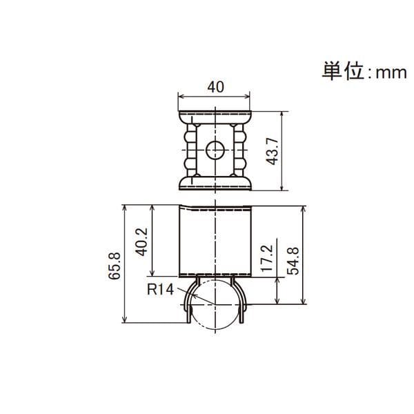 矢崎化工　イレクター　プラコン受け金具　４１ＥＦ－２０４１Ｆ　ＣＲ プラコン受け金具 41EF-2041F