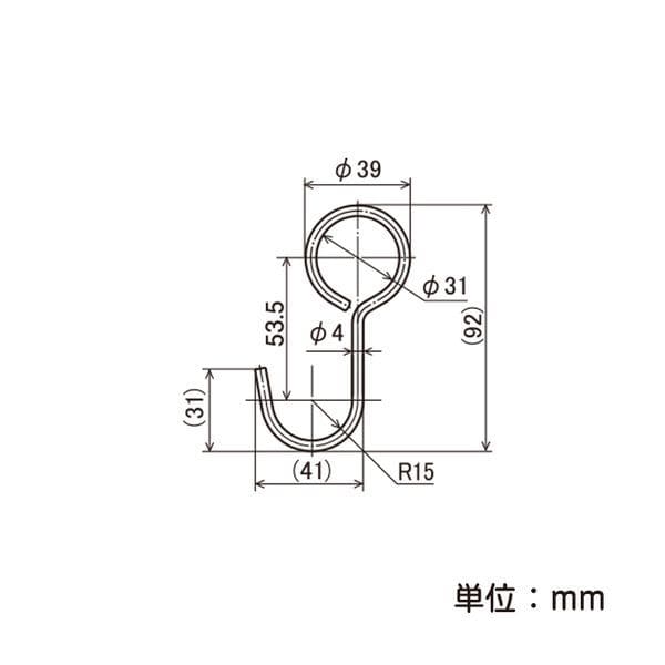 矢崎化工　イレクター　パイプフック金具　ＥＦ－１０１２Ａ　ＳＵＳ