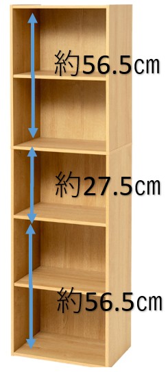 LIFELEX 5段カラーボックス 可動棚 ダークブラウン β ダークブラウン 5段 可動棚