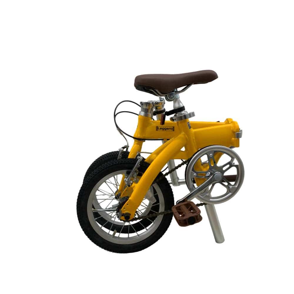 １４インチ アルミ折りたたみ自転車 イエロー イエロー