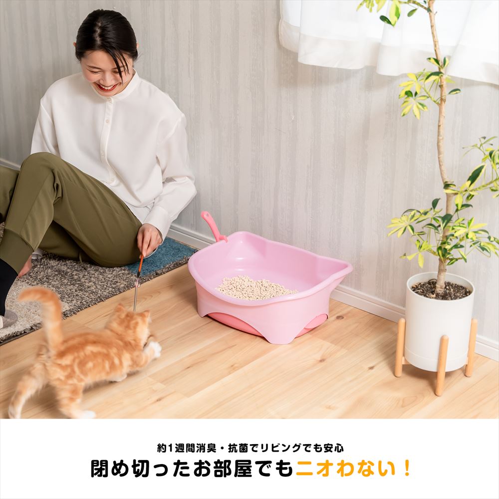 ユニ・チャーム　デオトイレ　子猫から体重5kgの成猫用 本体 ツートンピンク ツートンピンク